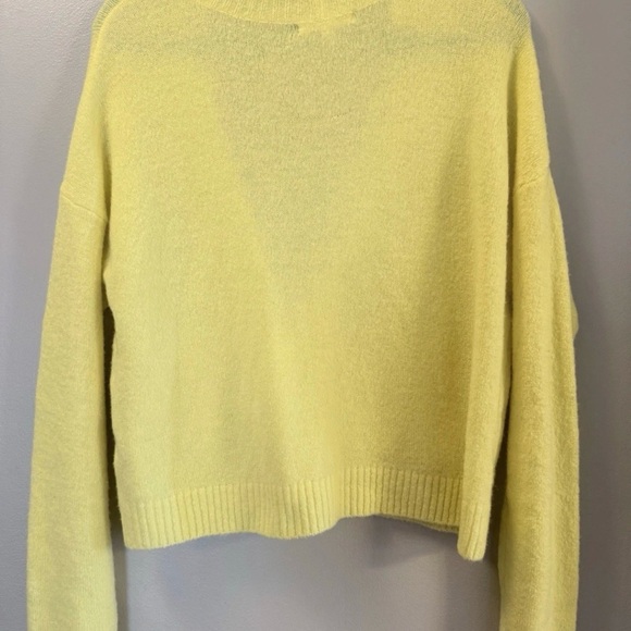 Urban Outfitters Truly Madly Deeply Neon Yellow Cardigan Boho Minimalist Spring - Picture 4 of 4